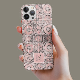 Rustik Rosa Stamped Vintage Aesthetic Blommigt