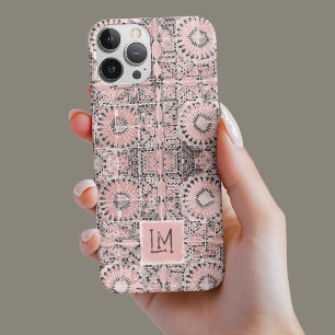 Rustik Rosa Stamped Vintage Aesthetic Blommigt