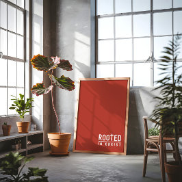Rustik Rotad Kristet tro citat Poster