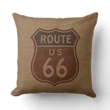Rustik Route 66 Jute Amerikansk Stil
