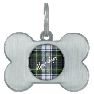 Rustik Rutig Gordon Tartan ID-bricka Husdjur