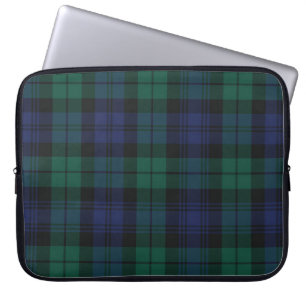Rustik Rutmönstrad Klassisk Elegant Grön Tartan Laptop Fodral