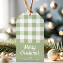Rustik Saggrön Rutig God Jul