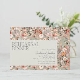 Rustik Salvia Botanisk Boho Övningsmiddag Inbjudningar