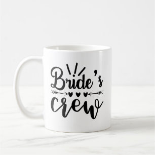 Rustik Sängkammarbrudskaligrafi Brudtjejgäng Kaffemugg