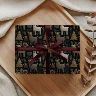 Rustik Scandinavian Reindeer & Forest jul Presentpapper