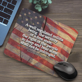 Rustik Second Amendment Typography US Flagga Musmatta