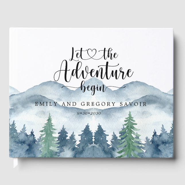 Rustik skog Bröllop Gästböcker (Framsida)