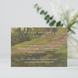 Rustik Skog Elegant Bröllop OSA Kort