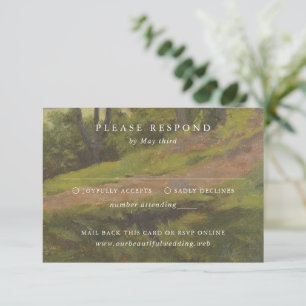 Rustik Skog Elegant Bröllop OSA Kort