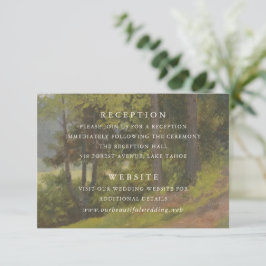 Rustik Skog Elegant Bröllop Tilläggskort
