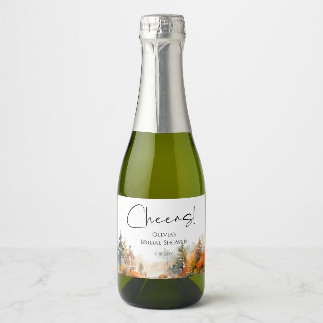 Rustik skog höstskogs bröllopsdusch (Framsida)