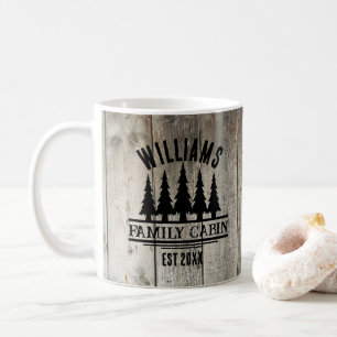 Rustik Skogs Personlig Familj Stugans Namn Est Kaffemugg