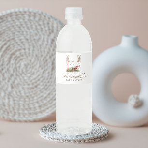 Rustik skogsbarn Baby Shower Vattenflaskor Etikett