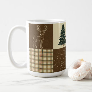 Rustik skogshjort Vintage Cabincore Skog Kaffemugg