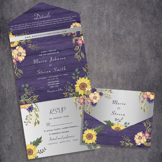 Rustik Skogslila Bröllopsblomma (Skapare uppladdad)
