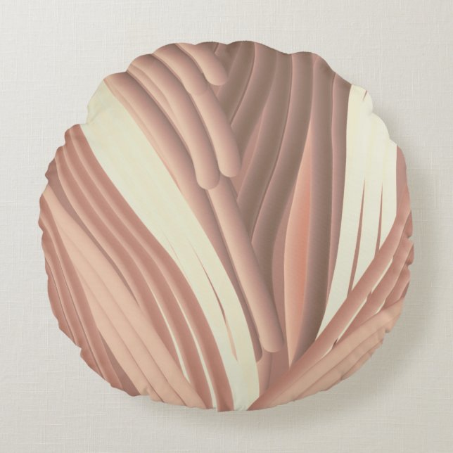 Rustik skönhet hos intervävda rör rund kudde (Framsidan)