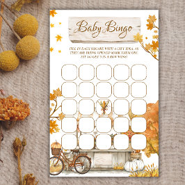 Rustik skördefest Baby Bingo Bris Shower-spel