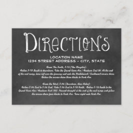 Rustik Skrift Kritktavla Bröllopsanvisningar Svart Tilläggskort