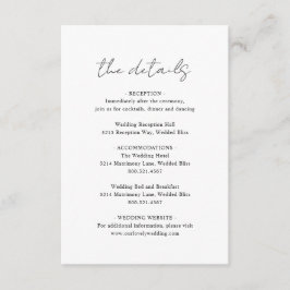 Rustik skript Foto Modern Bröllop Tilläggskort