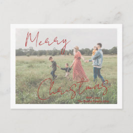 Rustik skript Foto Modern jul Helg Vykort