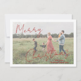 Rustik skript Foto Modern jul Julkort