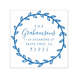 Rustik skript och Returadress för handritad andedr Självfärgande Stämpel