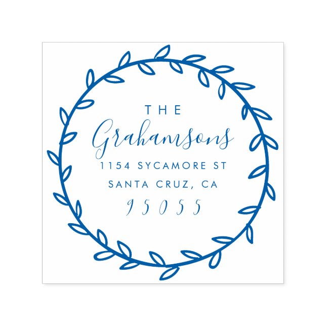 Rustik skript och Returadress för handritad andedr Självfärgande Stämpel (Design)