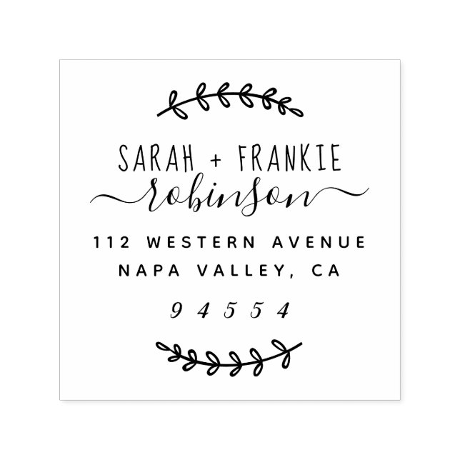 Rustik skript, Returadress för citattecken Självfärgande Stämpel (Design)