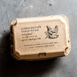 Rustik skriptfamilj Farm Fresh Egg Carton Stämpel