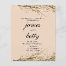 Rustik skriptinbjudan för utfällbar utläsare