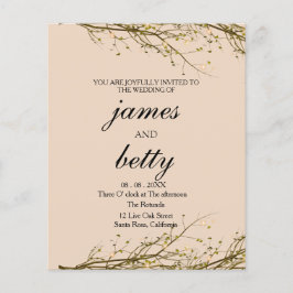 Rustik skriptinbjudan för utfällbar utläsare