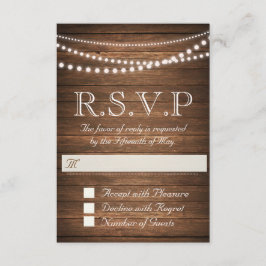 Rustik Sladdbelysning RSVP-kort OSA Kort