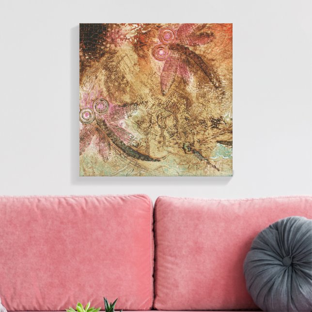Rustik Slända Drömmer  Canvastryck (Insitu (Vardagsrum))