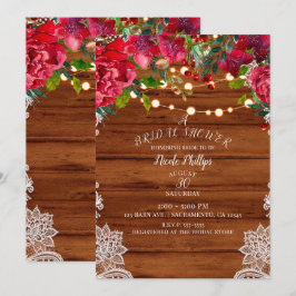 Rustik slingrande ljustrådar och ljus semester brö inbjudningar