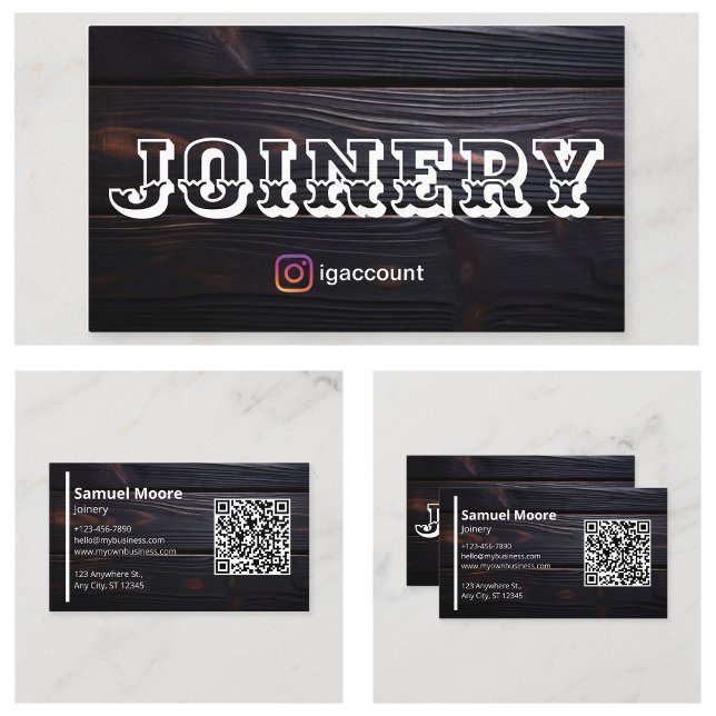 Rustik snickeri Afrikanskt ebenholts trä (Dalbergi Visitkort (Rustic Joinery African Blackwood Business Card
)