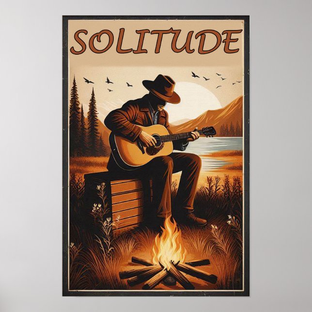 Rustik Solitude i ett bergsvildmarksPoster Poster (Framsidan)