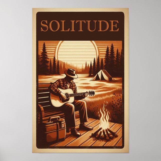 Rustik Solitude i ett bergsvildmarksPoster Poster (Framsidan)