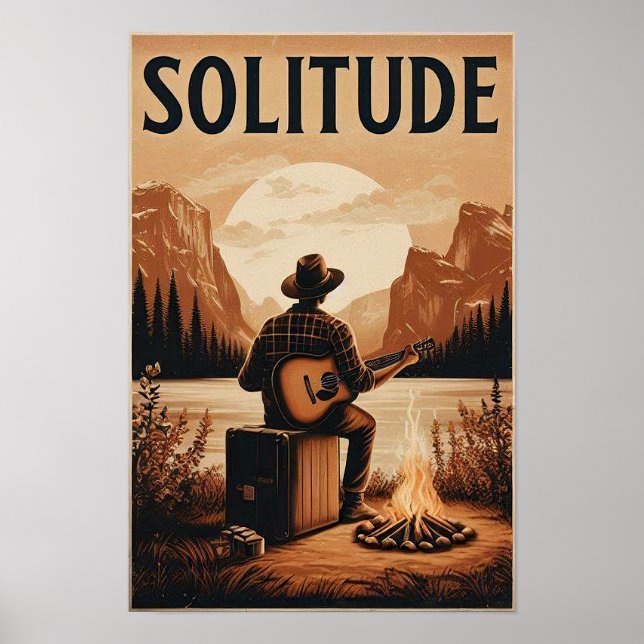 Rustik Solitude i ett bergsvildmarksPoster Poster (Framsidan)