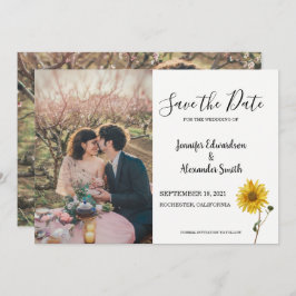 Rustik solros blomster foto landsbygd spara datumet