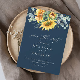 Rustik Solros Eukalyptus Bröllop Spara Datumet