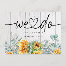 Rustik Solros Eukalyptus Vi Gör Rädda Datum Meddelande Vykort