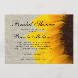 Rustik solros Inbjudningskort för möhippan