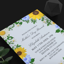 Rustik solros Prästkrage Blommig Mors dag Inbjudningar