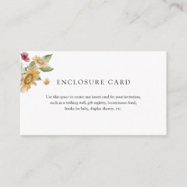 Rustik solrosfodralkort tilläggskort