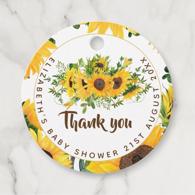 Rustik Solrosskännskans favoritgåva, Märkre Gåvor Etiketter (Framsida)