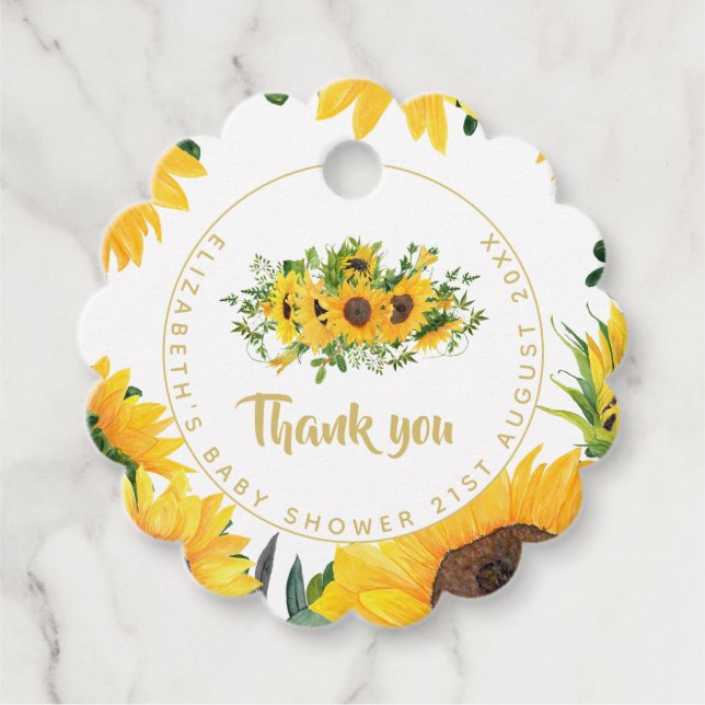 Rustik Solrosskännskans favoritgåva, Märkre Gåvor Etiketter (Framsida)