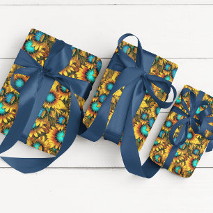 Rustik solrossolfri decoupage Mönster Presentpapper