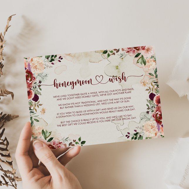 Rustik sommarblomma kalligrafi bröllopshälsning  tilläggskort (Skapare uppladdad)