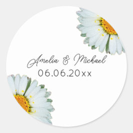 Rustik sommarbröllop Save The Date Runt Klistermärke